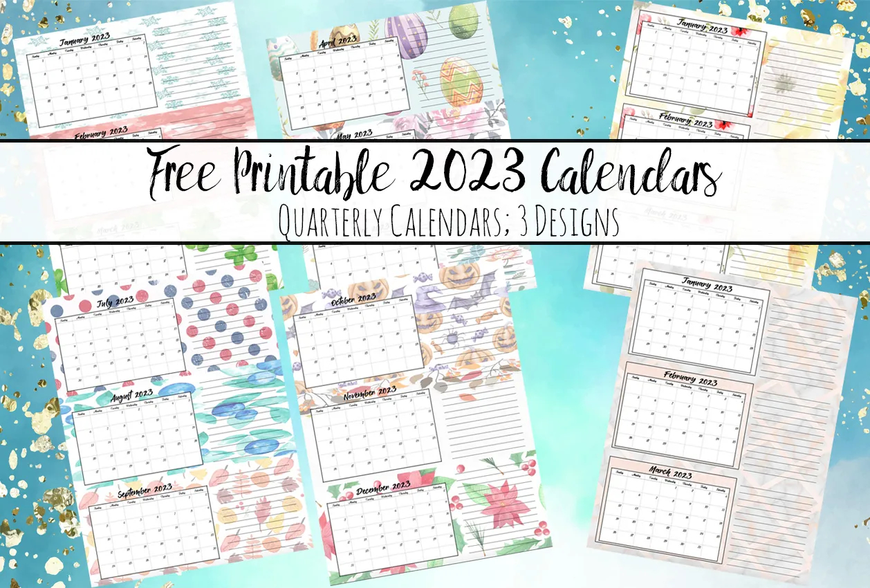 Printable Calendar Quarterly