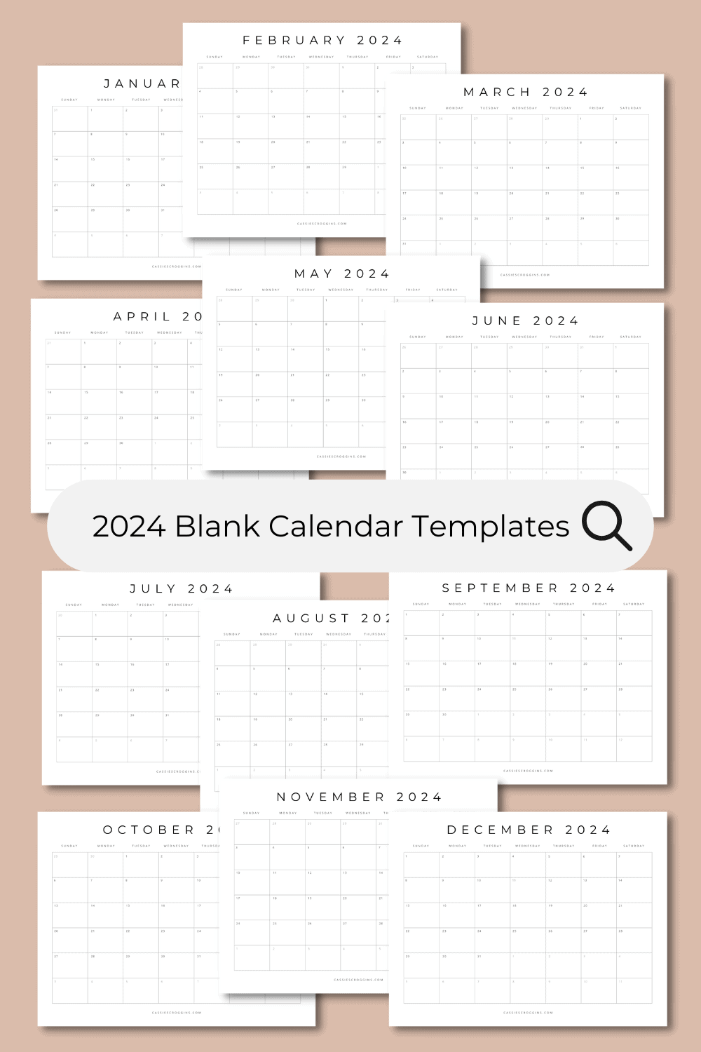 Blank Calendar Template Printable Free