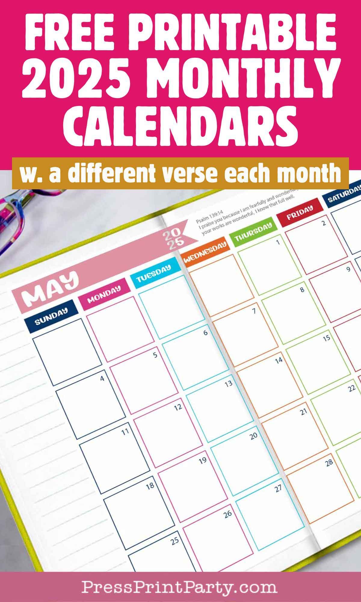 Printable Calendar 2025 By Day