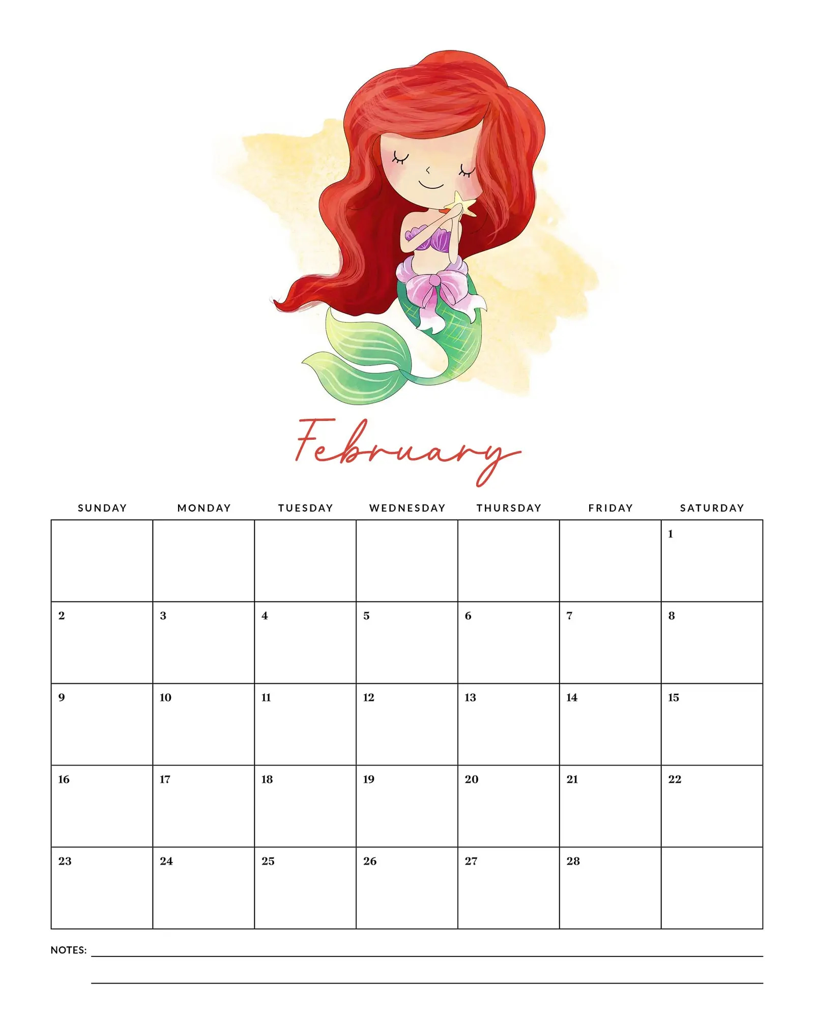 Disney Calendar Free Printable