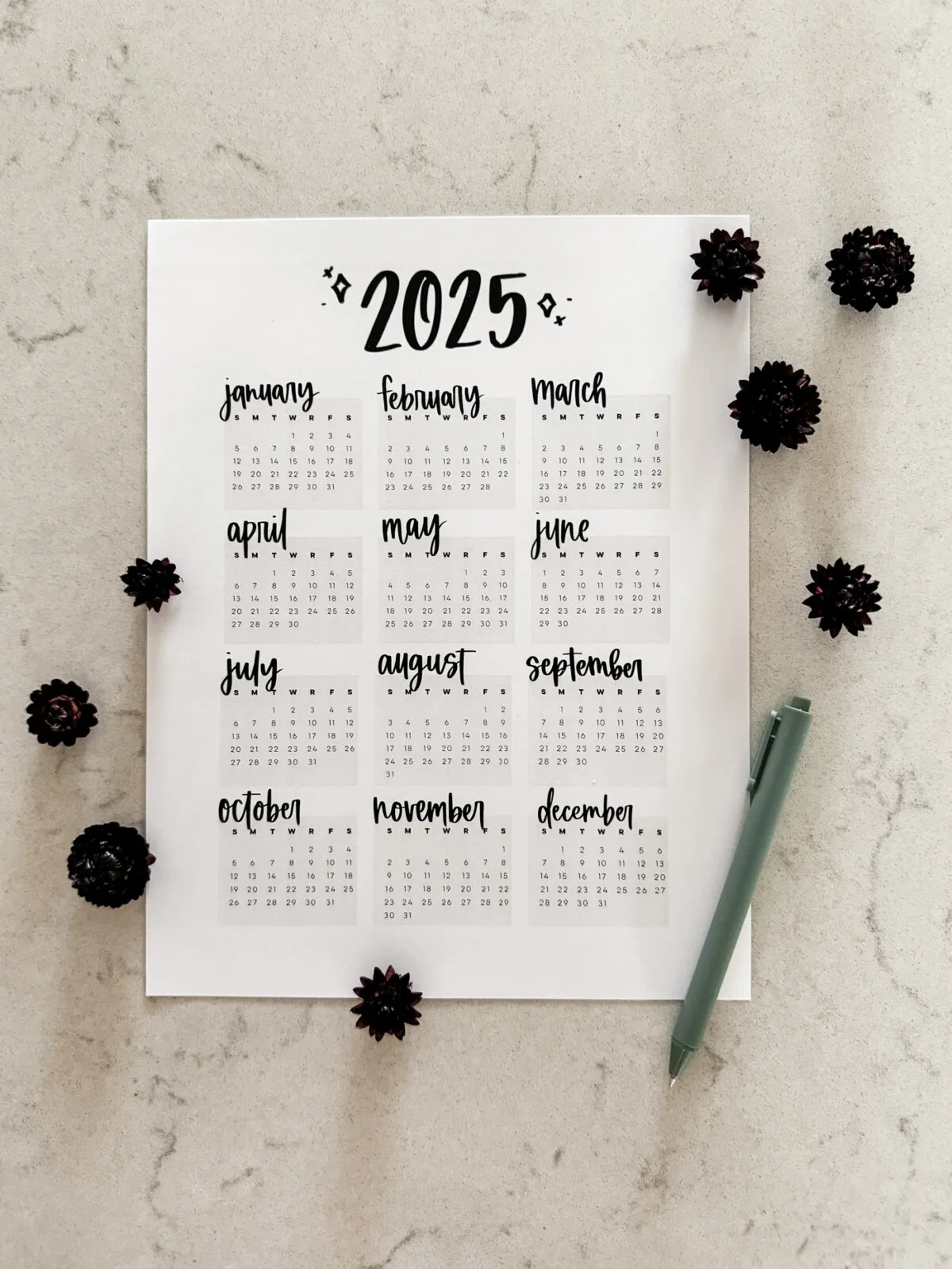 Free Printable Calendars 2025 With Notes
