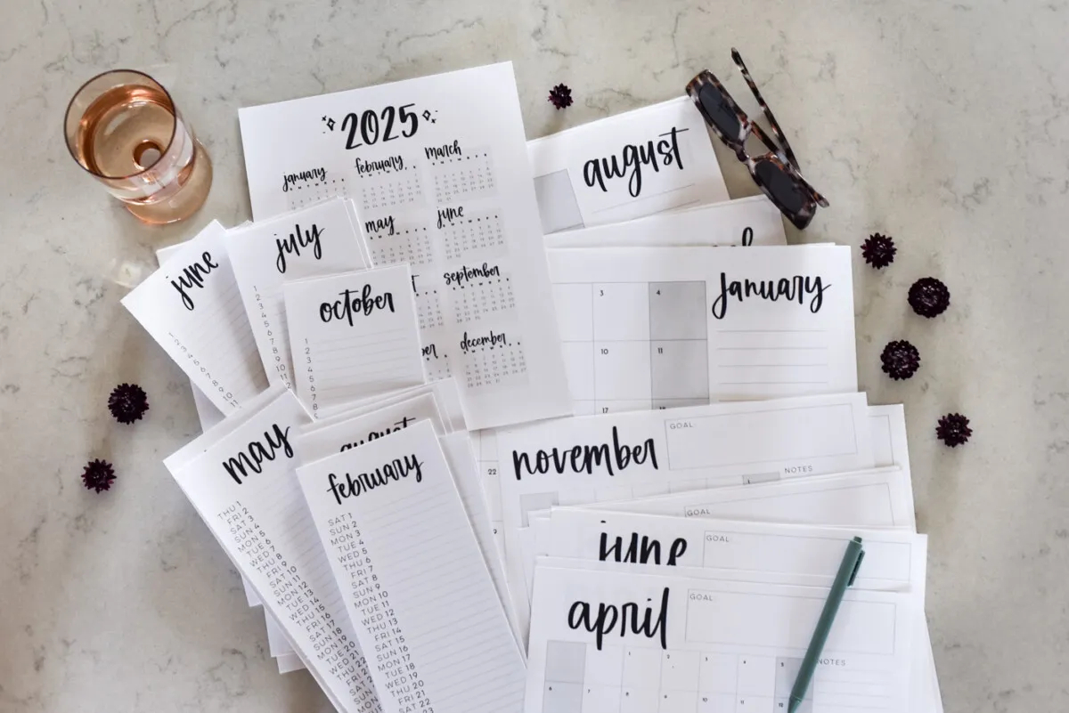 Large Printable Monthly Calendar 2025