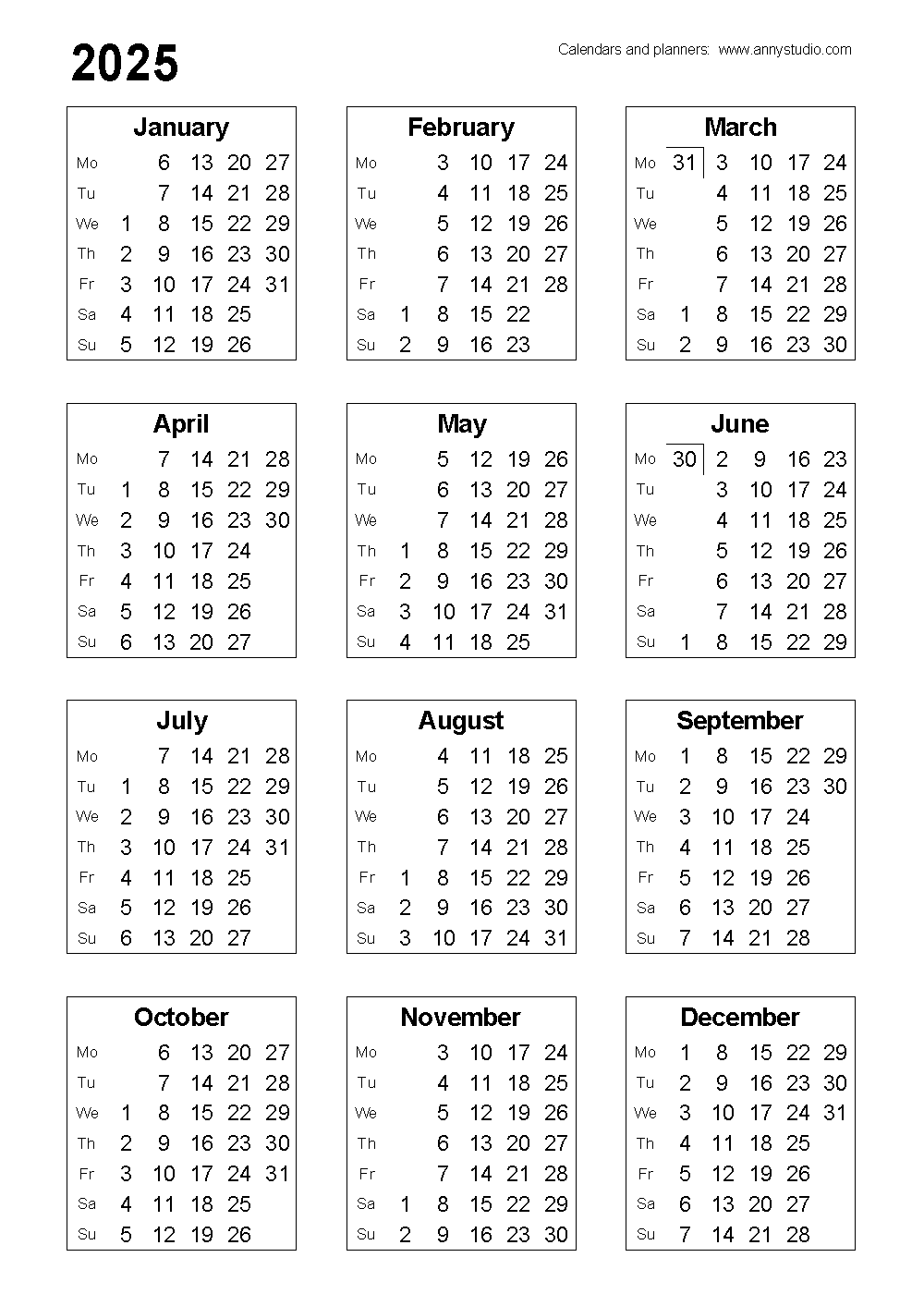 Free Printable Calendars And Planners 2025 2026 And 2027 Free Printable Calendars And Planners 2025 2026 And 2027