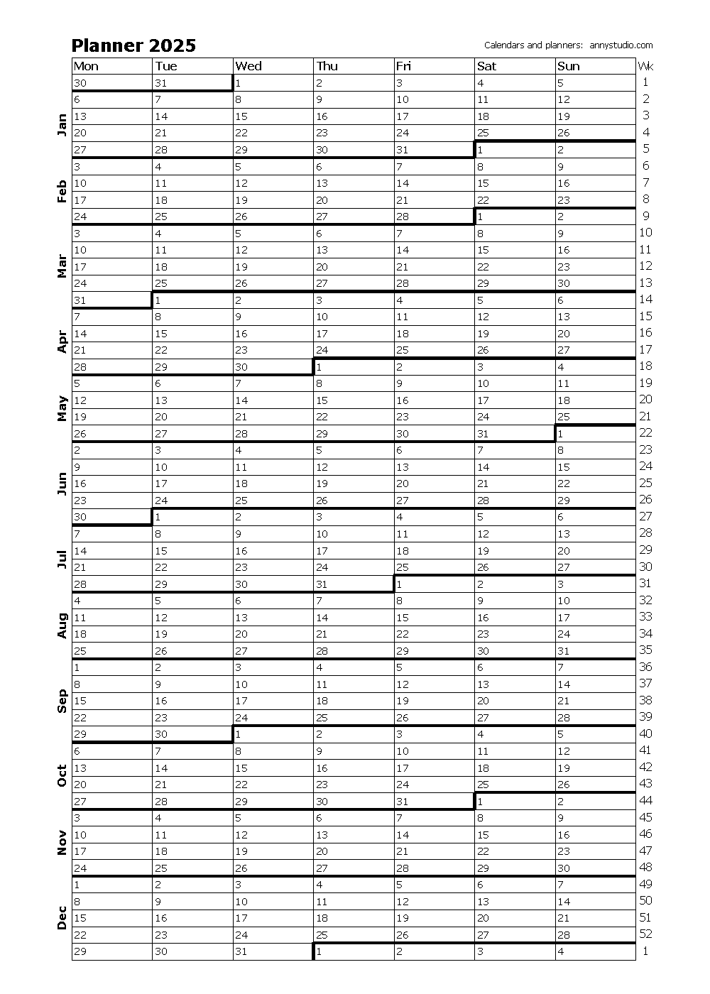free printable calendars and planners 2025 2026 and 2027