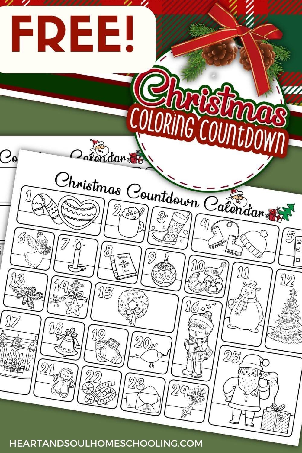 Free Printable Christmas Countdown Calendar