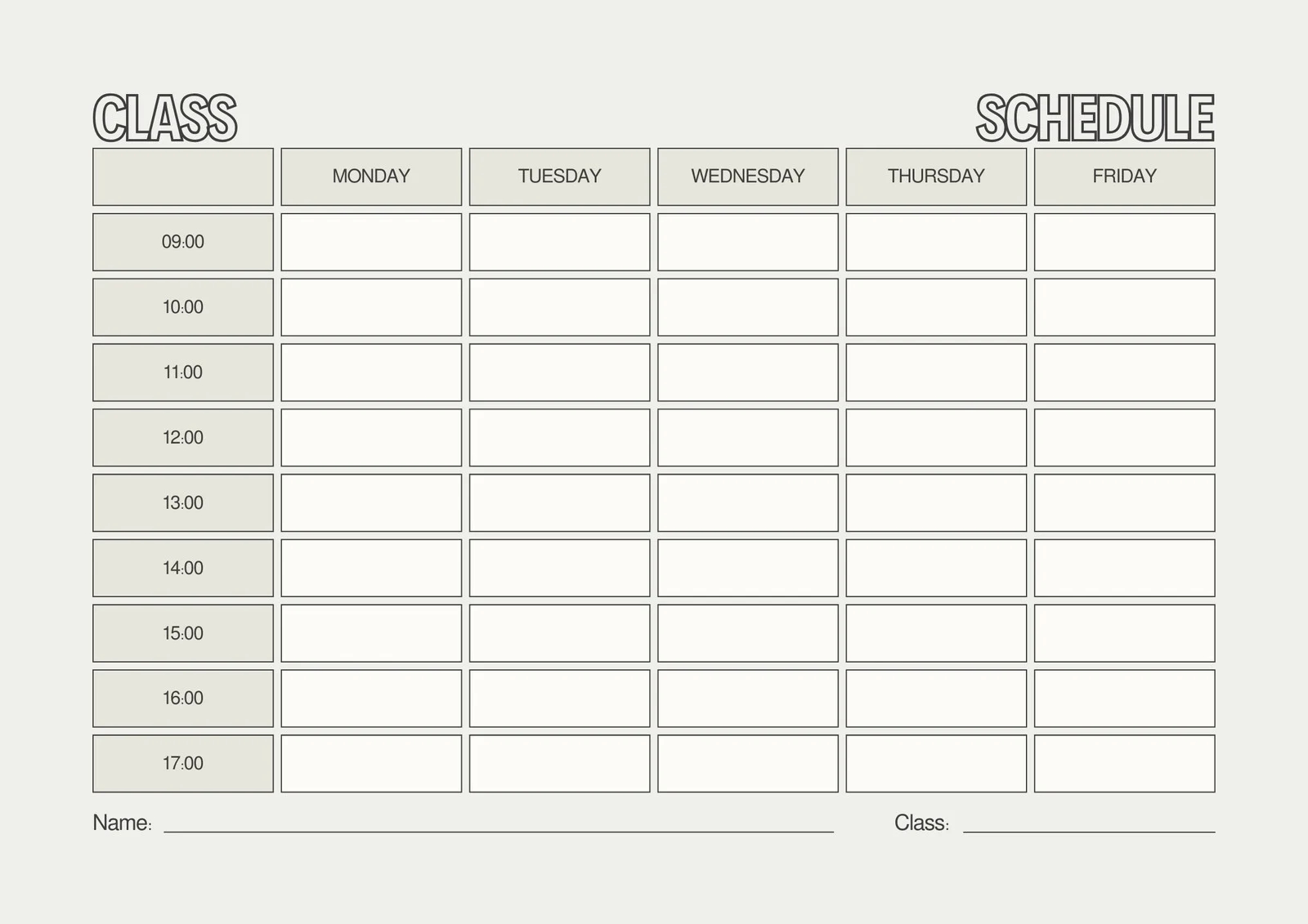 Free Printable Class Schedule Templates To Customize Canva