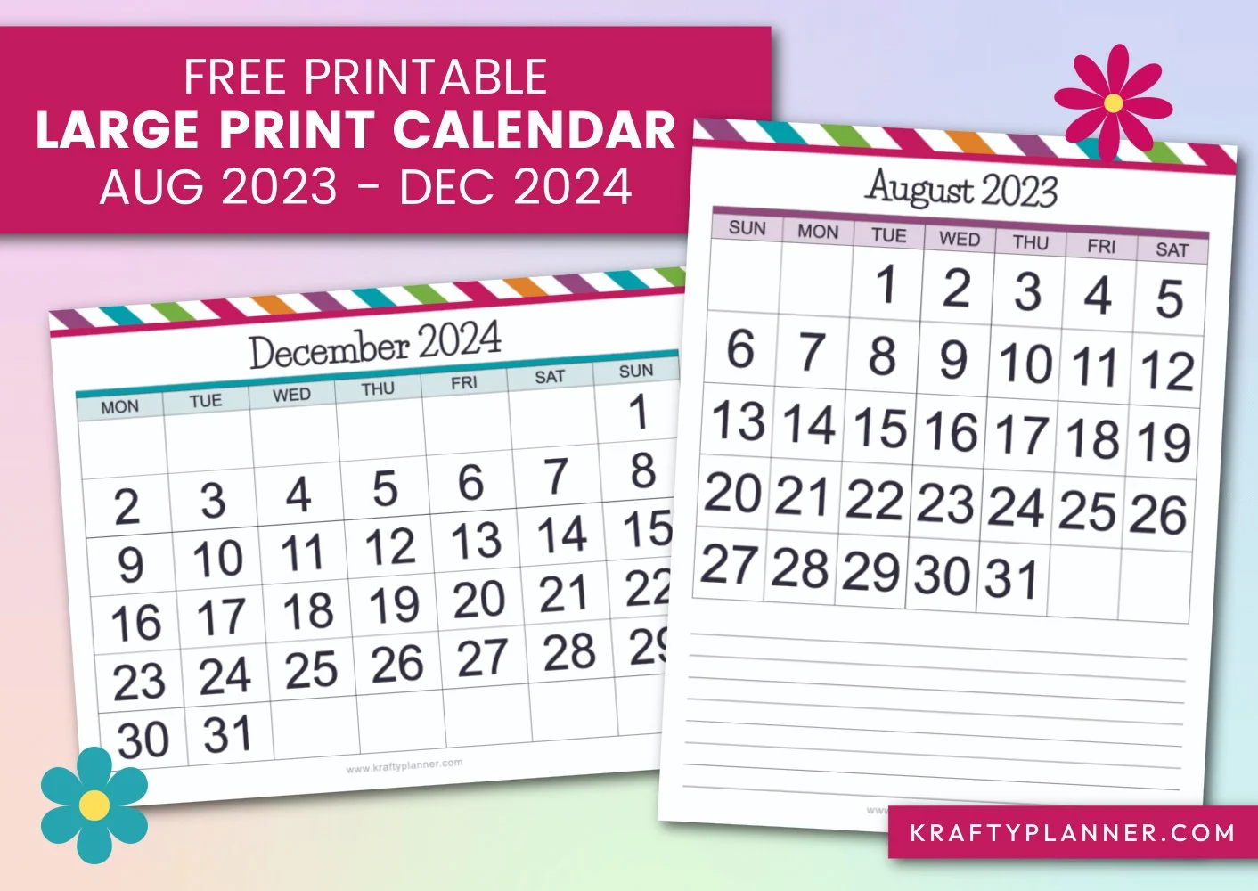 Printable Legal Size Calendars