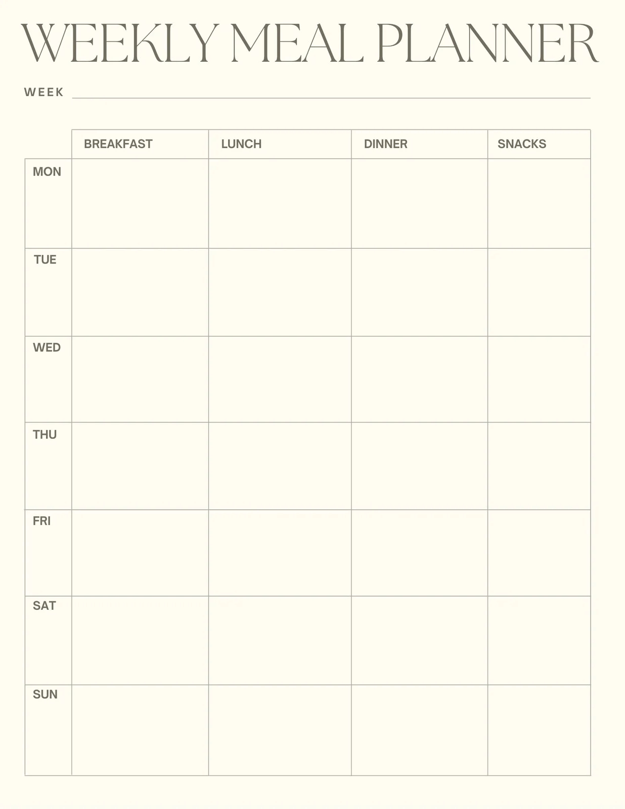 Free Printable Meal Planner Templates To Edit Online Canva
