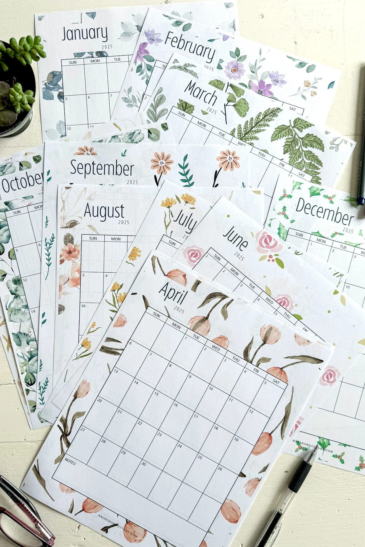 Free Printable Monthly 2025 Calendar