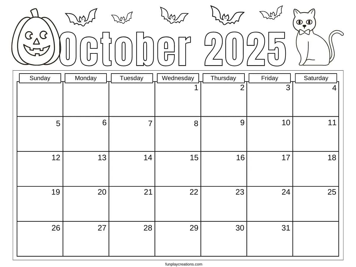 Free Printable Monthly Calendars 2025 