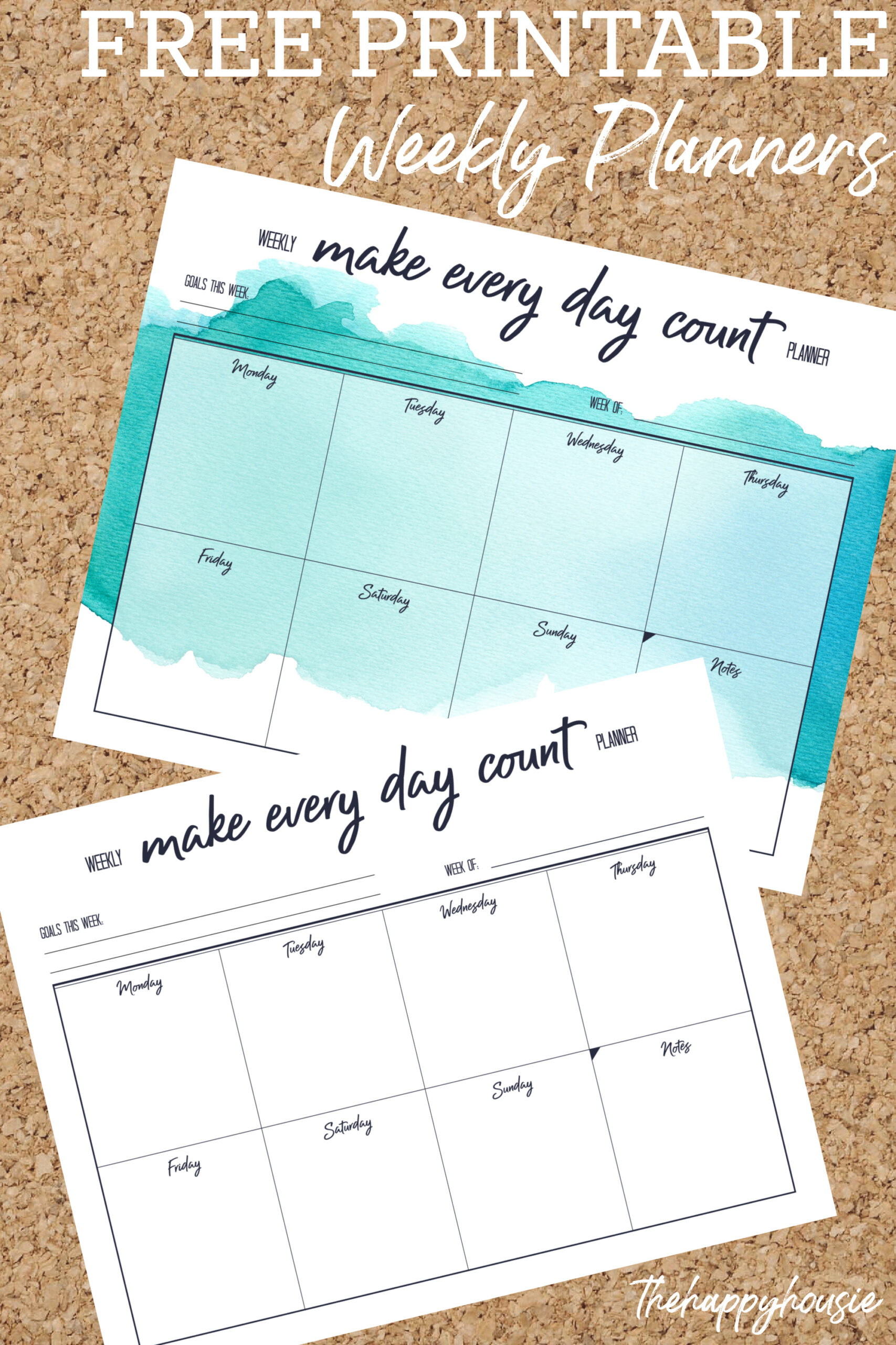 Free Printable 7 Day Calendar Starting With Monday