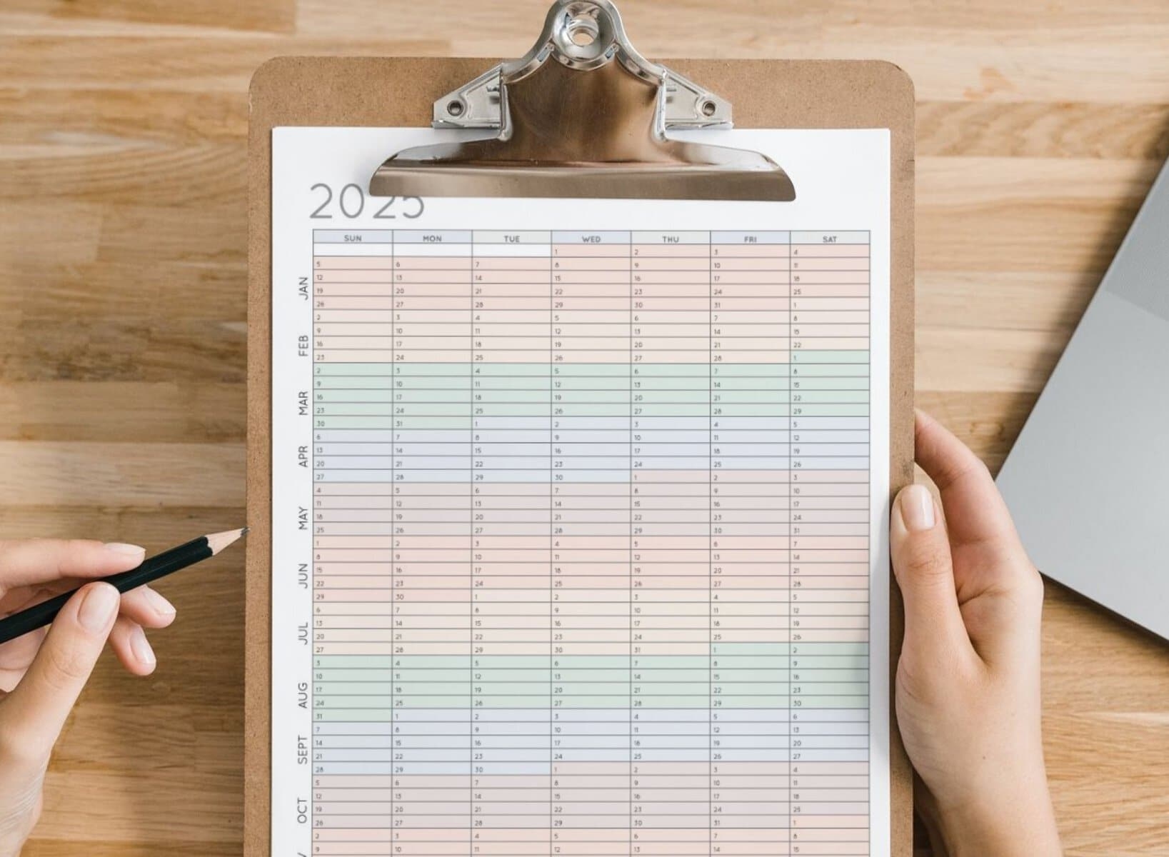 2025 Annual Planning Calendar Printable