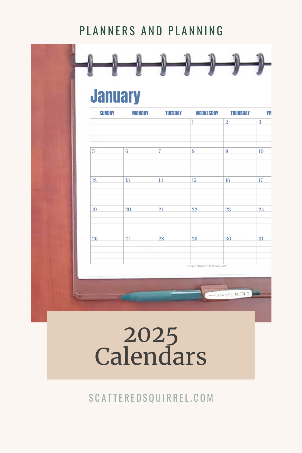 Printable 2025 Calendar With Holidays Half Page Sie