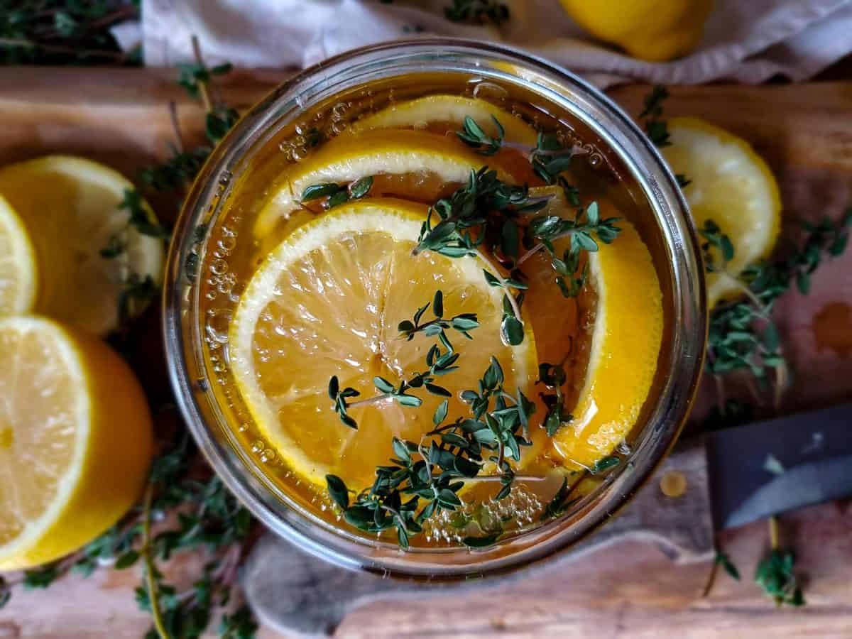 Honey Lemon Cough Syrup Recipe With Thyme A Farm Girl In The Making
