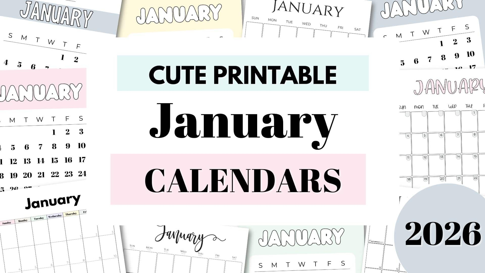 January 2026 Calendar Printable Free Download January 2026 Calendar Printable Free Download