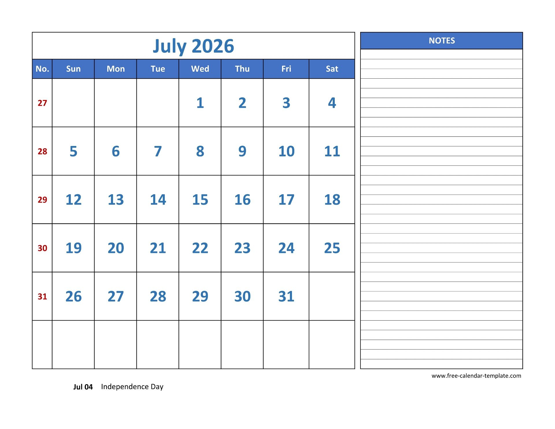 Calendar June 2026 Calendar July 2026 Printable