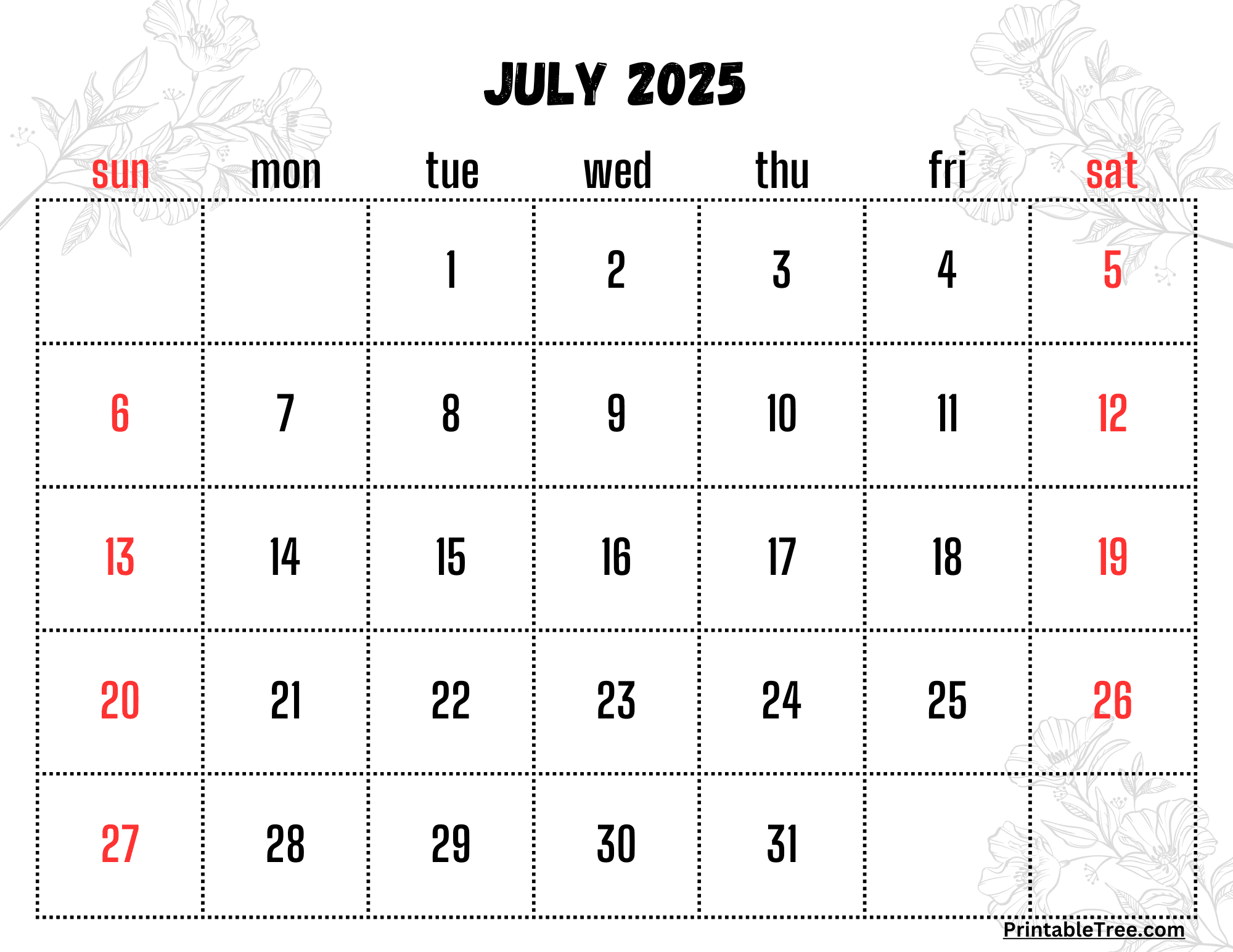 June 2025 Calendar Printable Printable Party Favors June 2025 Calendar Printable Printable Party Favors