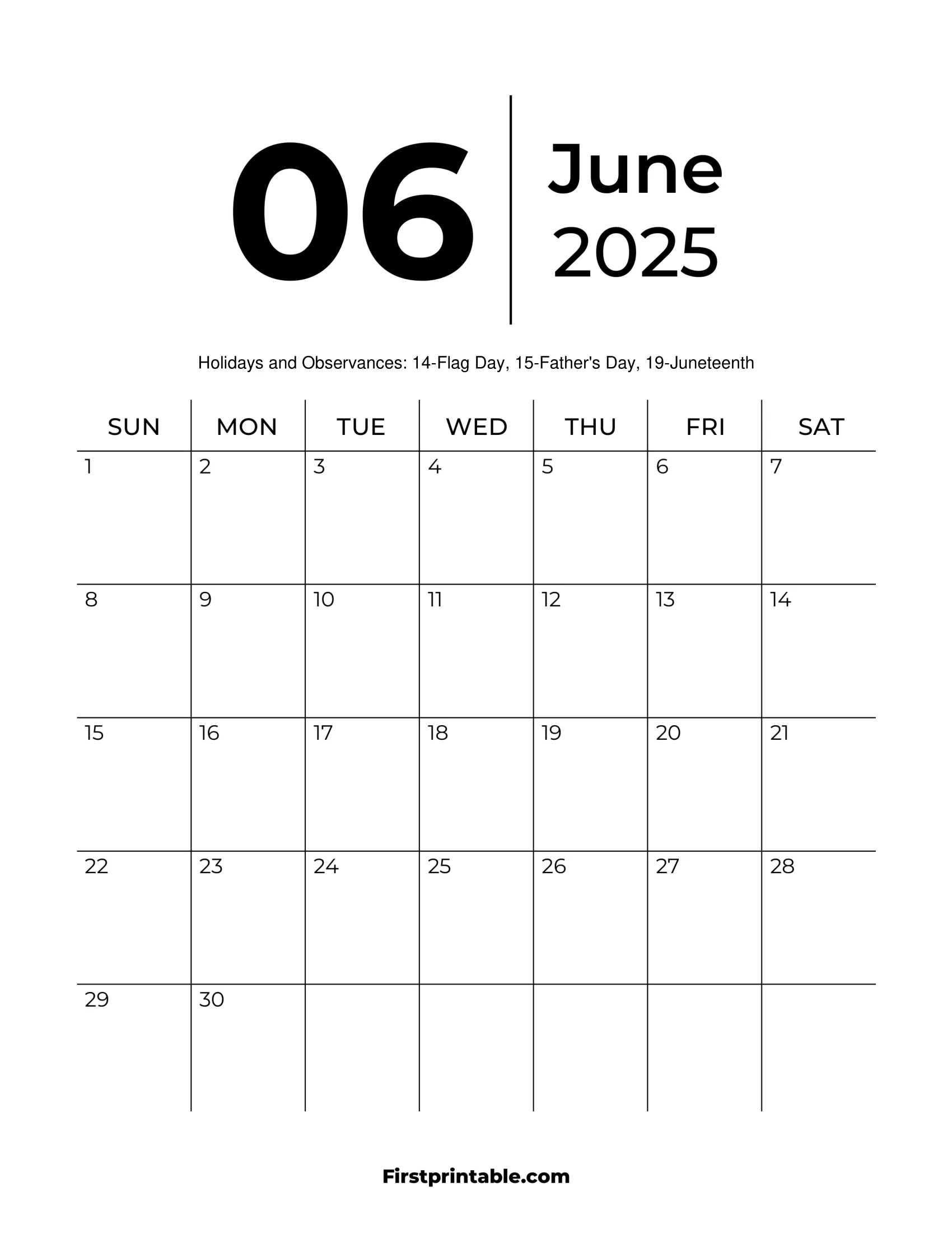 Custom Printable Calendar 2025