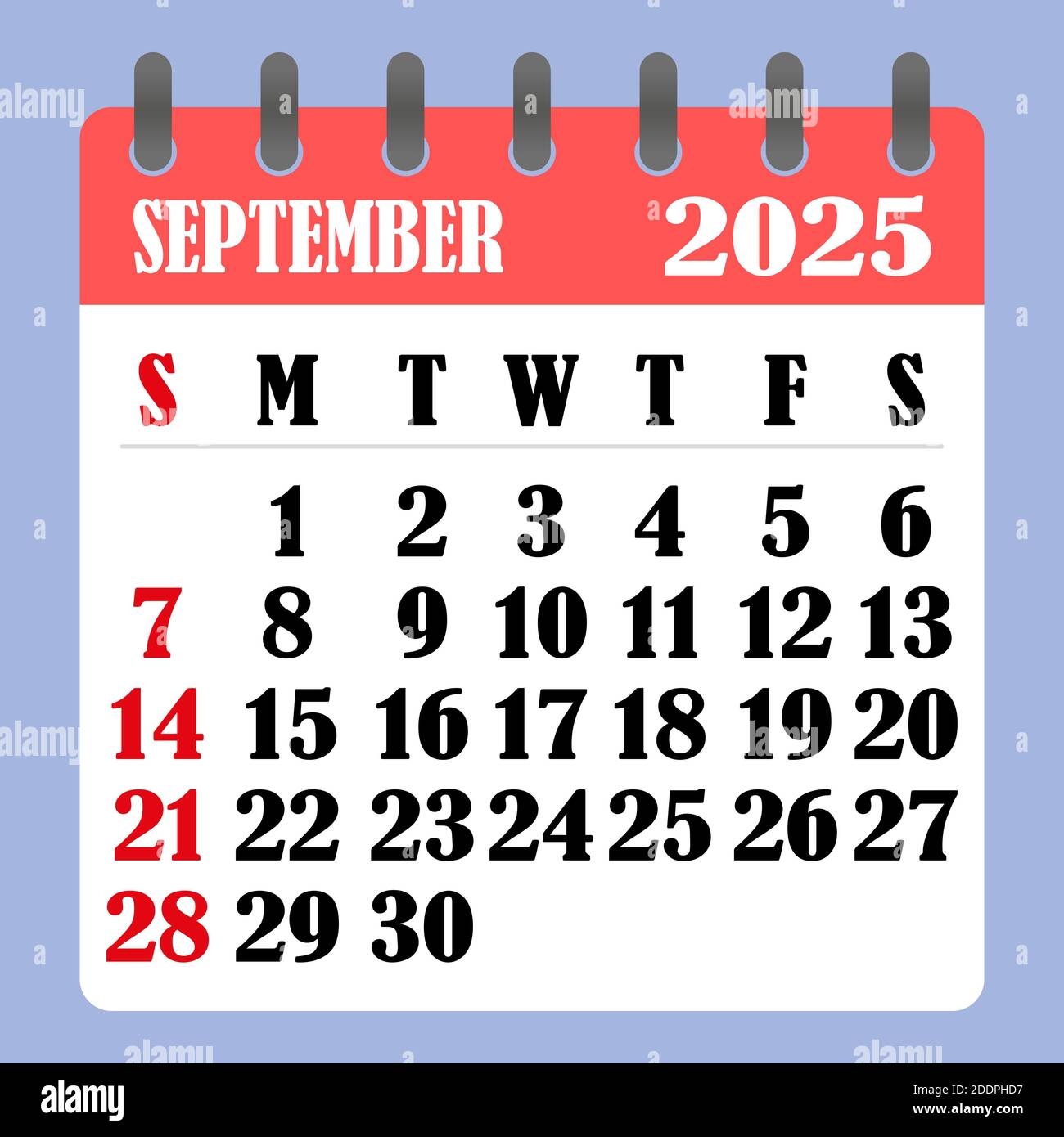 September 2025 Calendar No Sundays Printable