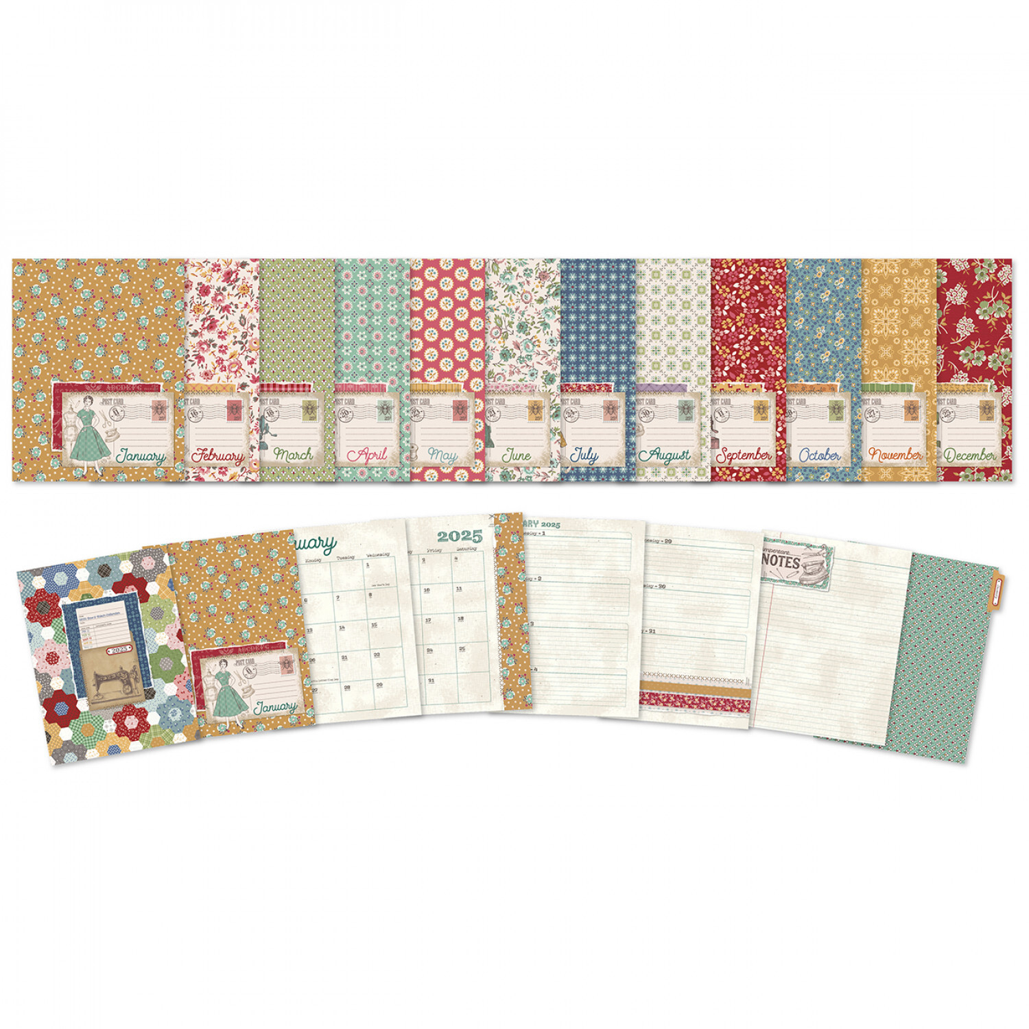 Lori Holt 2025 Sew Stitch Binder Calendar 889333412359