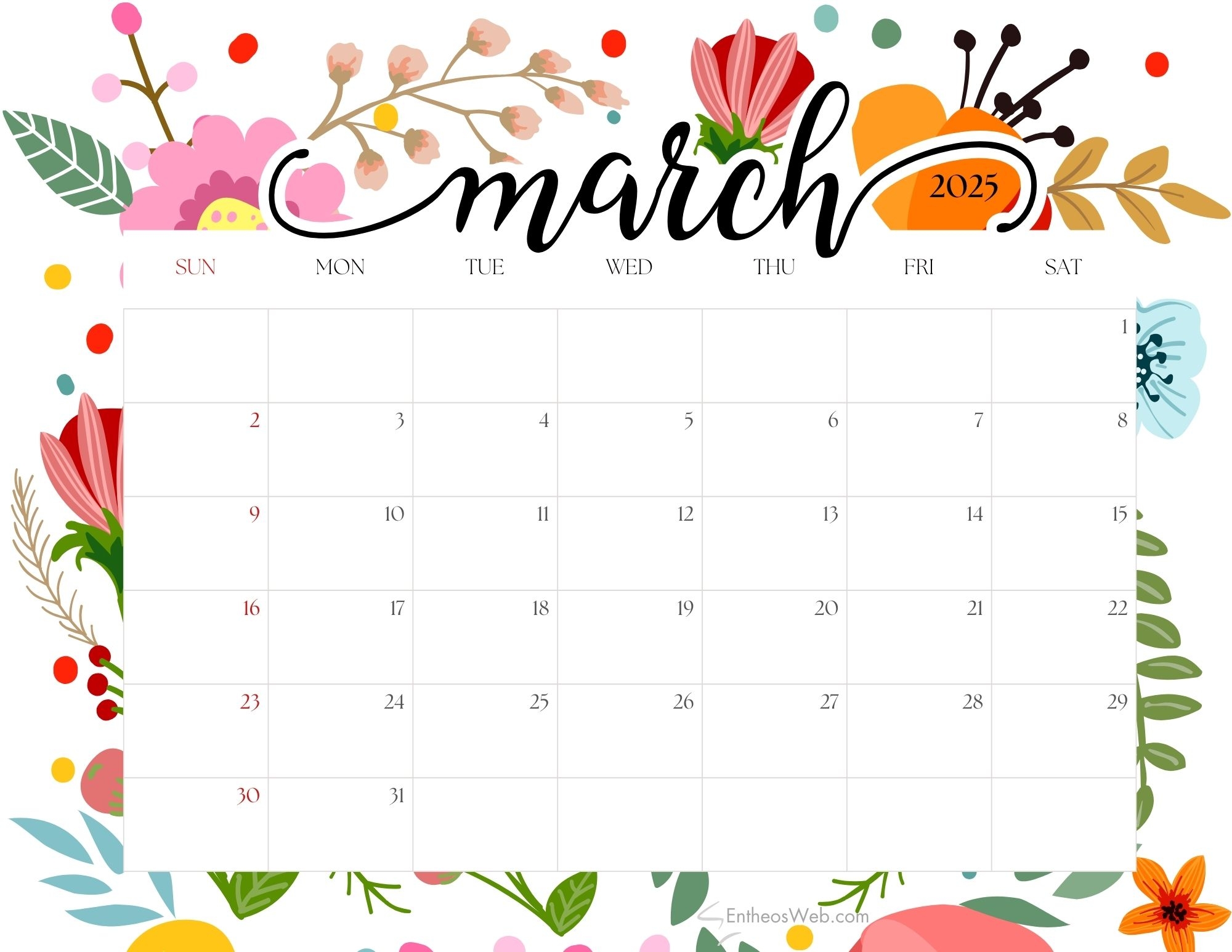 Printable Pdf Calendar