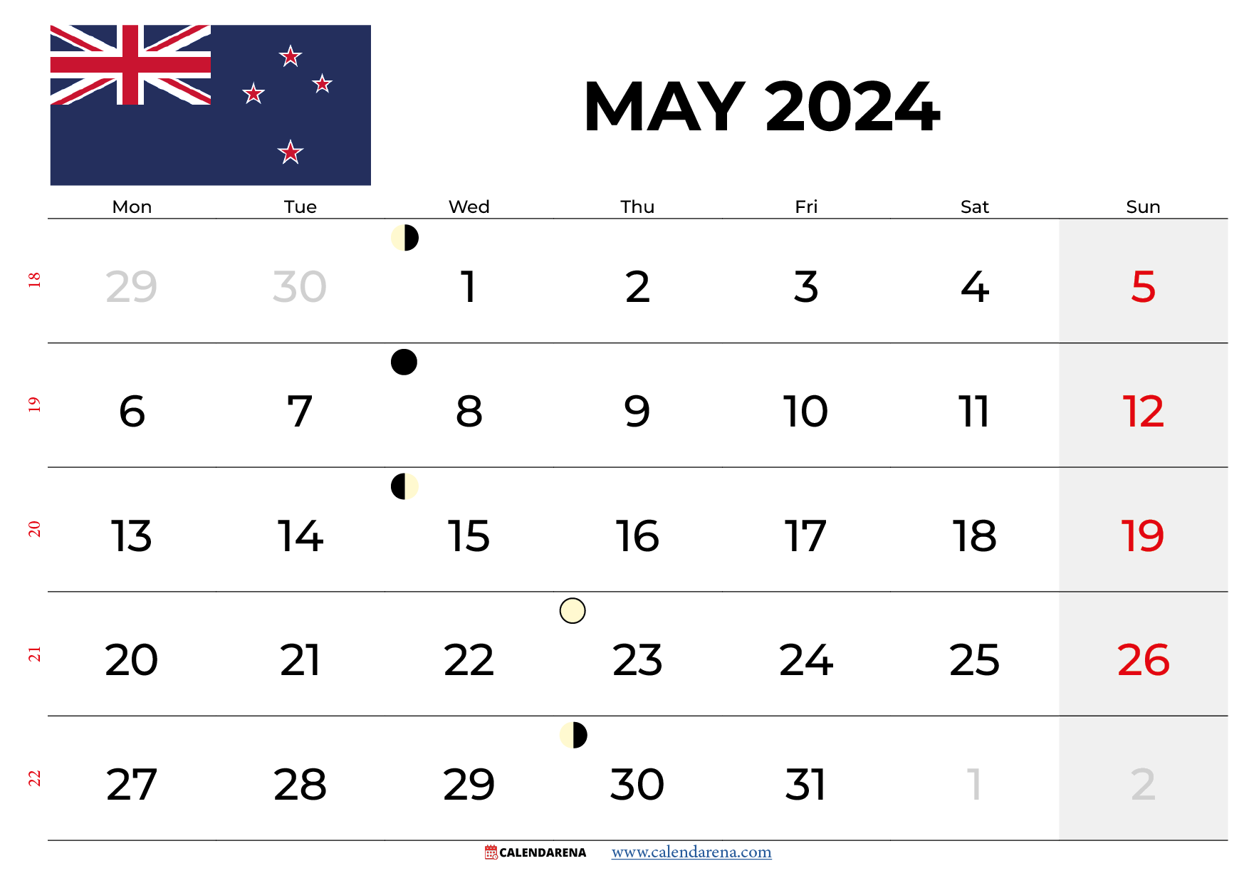 Free May Calendar Printable
