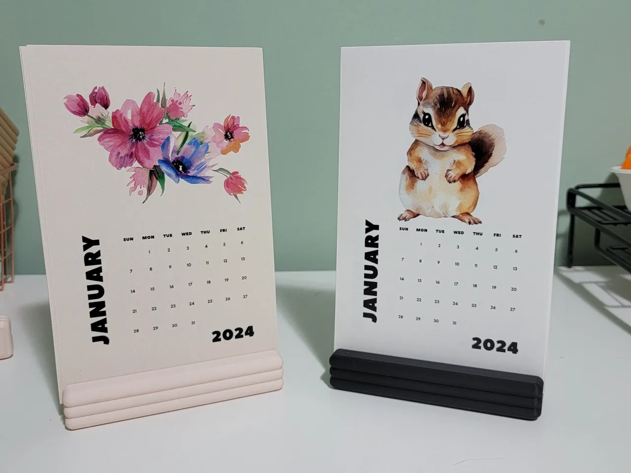 Minimalist Desk Calendar Stand By Elmi Treasures Download Free STL Model Printables