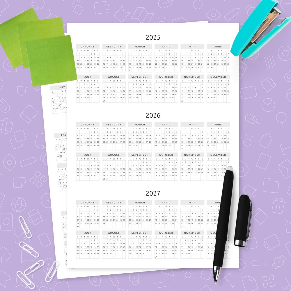 Printable Year Calendar