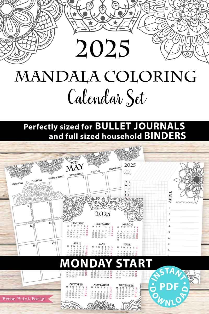 2025 Full Calendar Printable