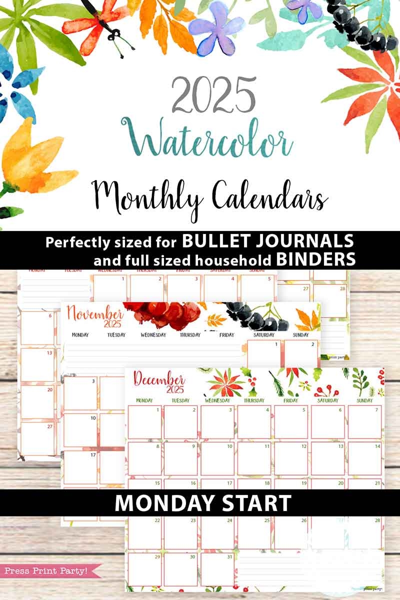 Printable Monthly Calendar 2025 With Lines