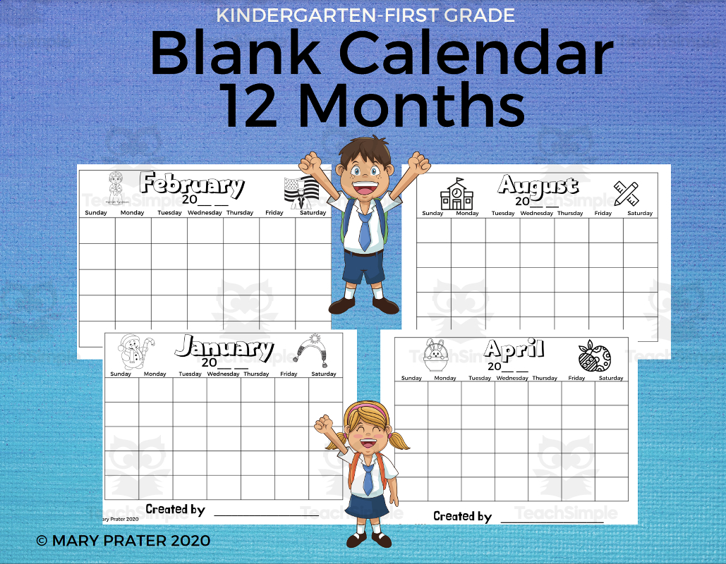 Monthly Blank Calendar Printables By Teach Simple