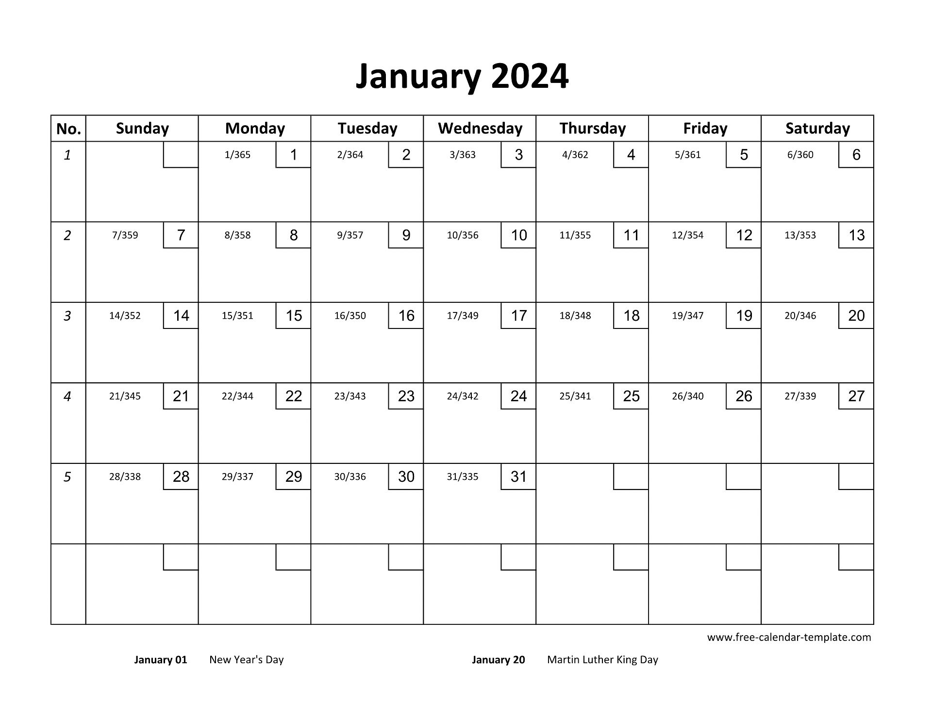 Monthly Calendar 2024 Printable With Checkboxes horizontal Free calendar template