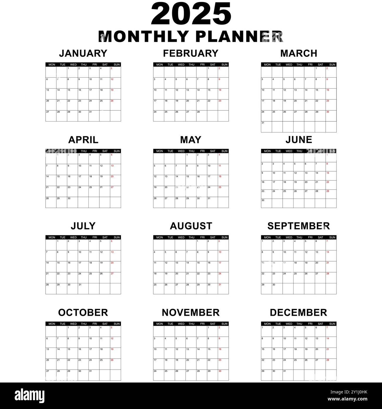 2025 Weekly Calendar Printable