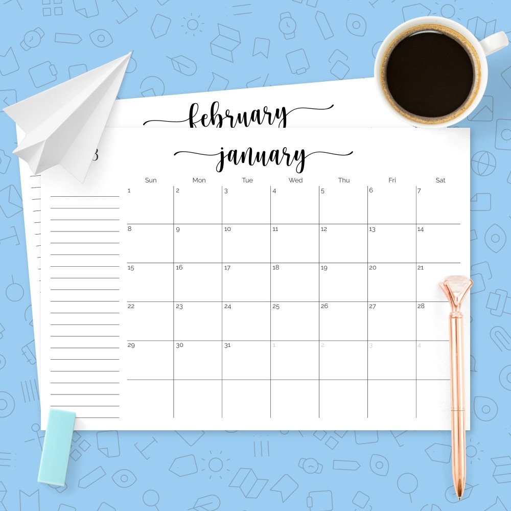 1 Month Calendar Printable