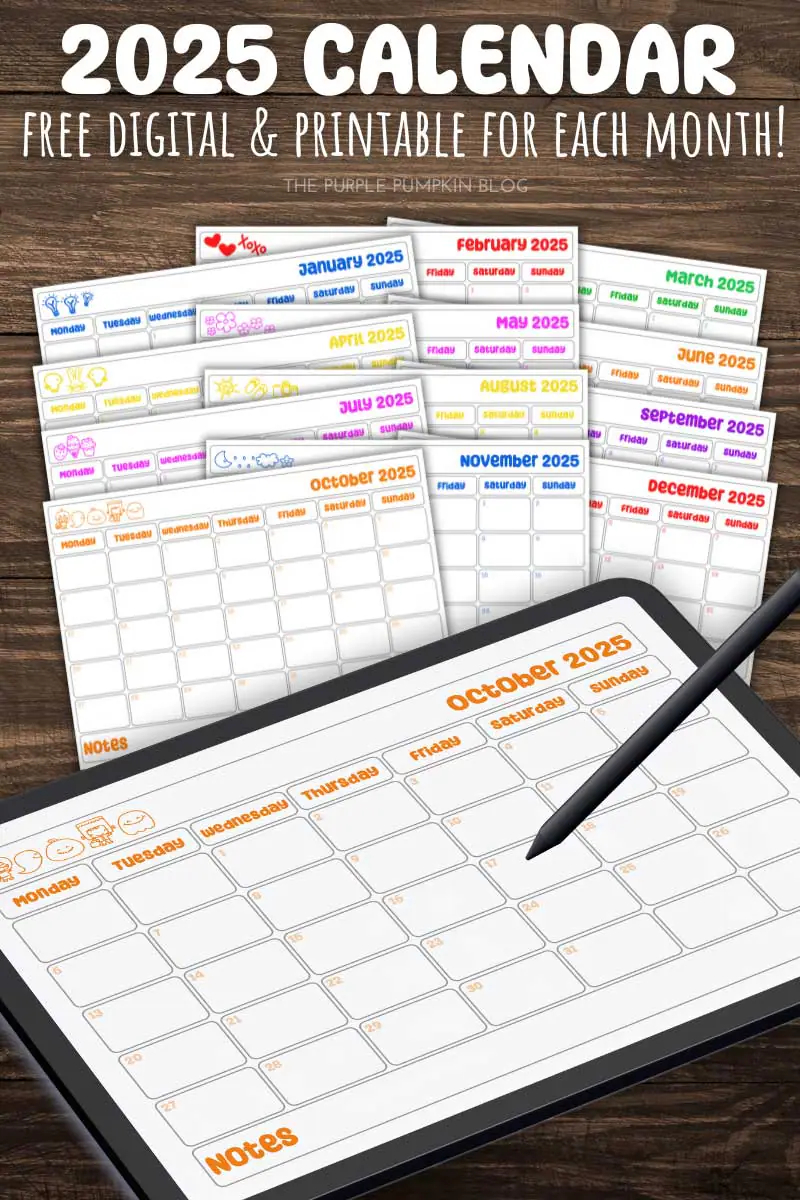 Monthly Free Printable Calendar For 2025 PDF Calendars