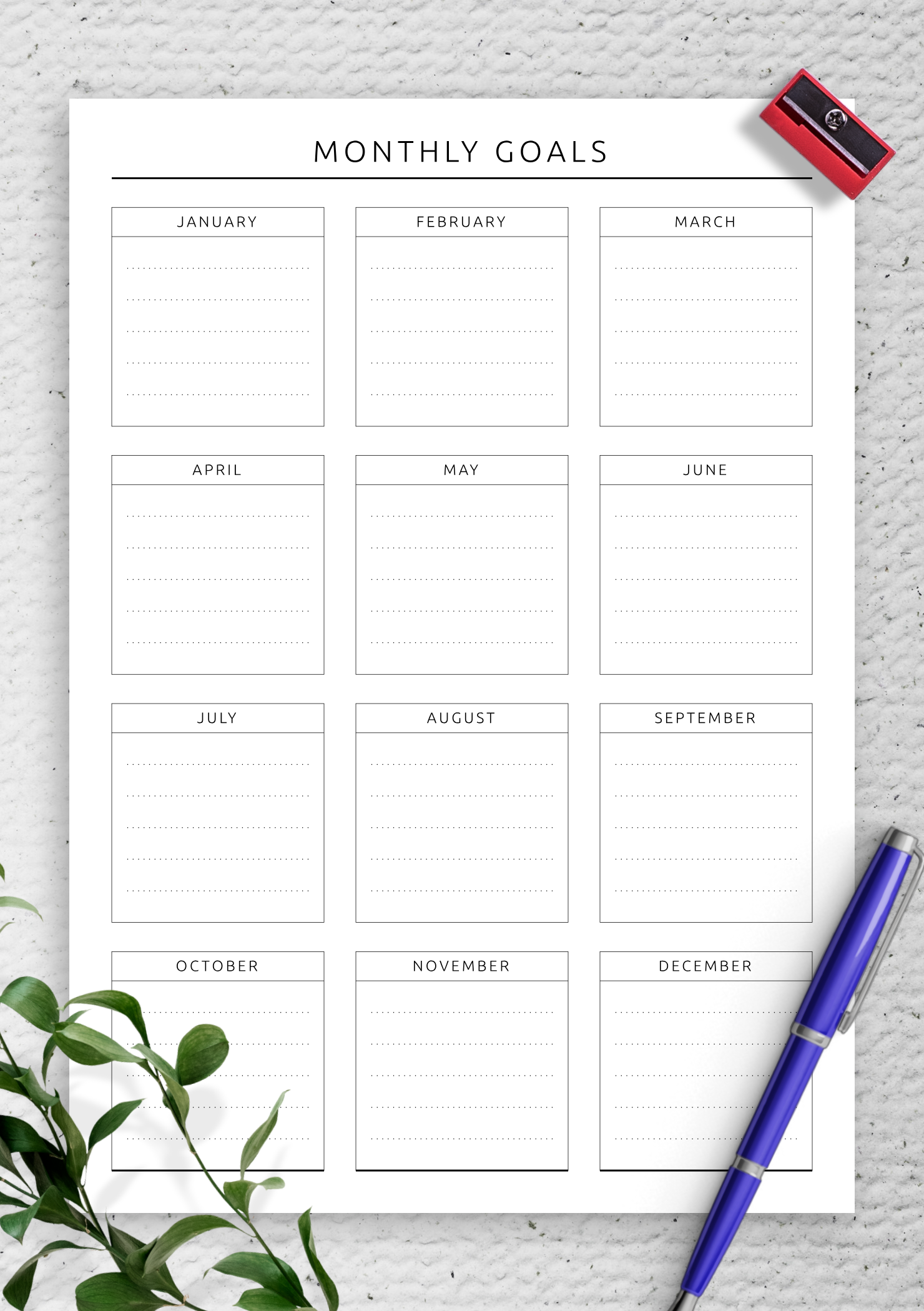 Monthly Goals List Plan Your Year With Clarity Focus