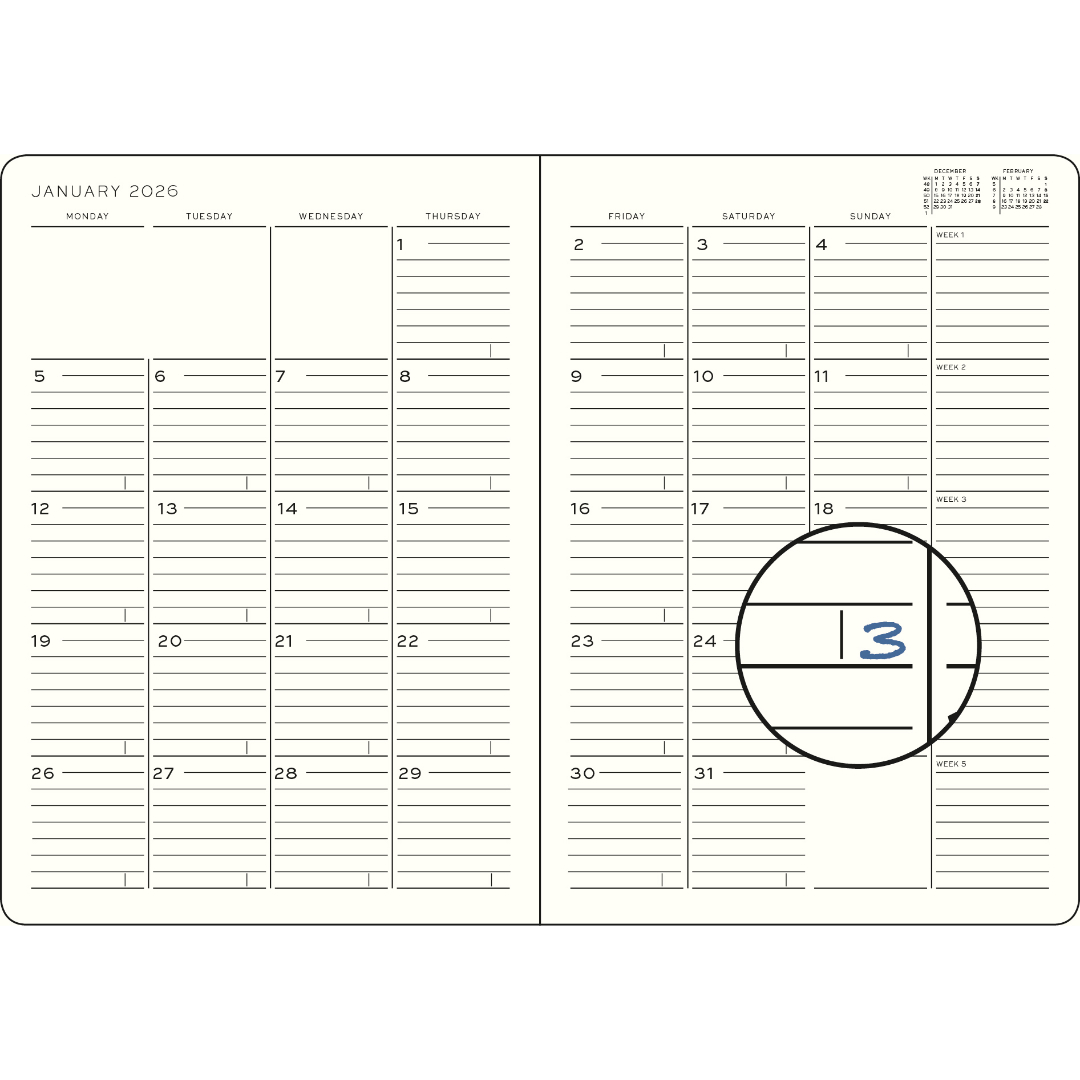 Monthly Planner Notebook 2026 16 Months Overview