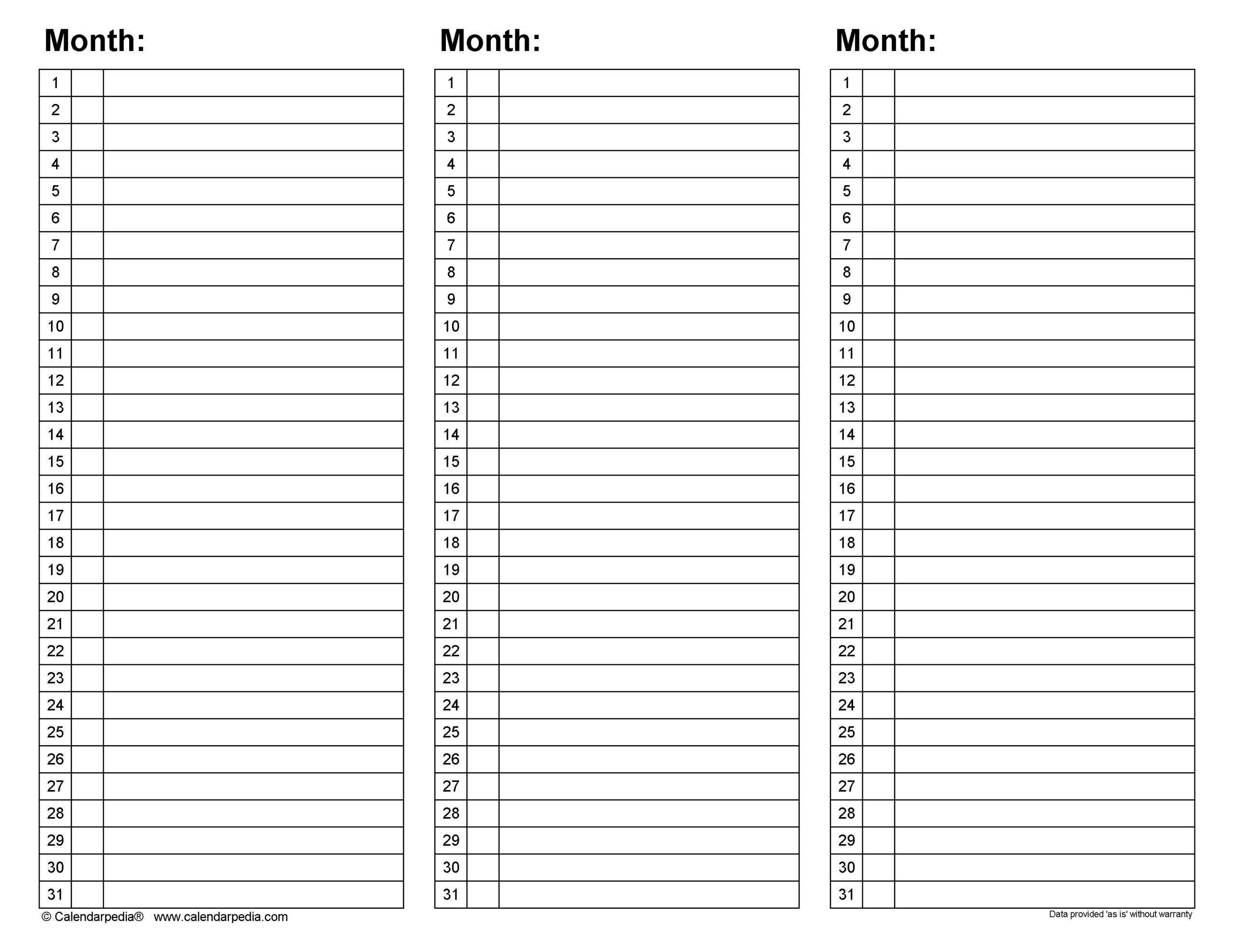 Monthly Planner Templates For Microsoft Excel