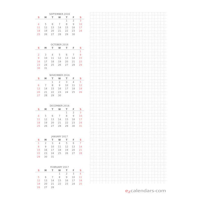 Make Your Own Printable Calendar Combined Months