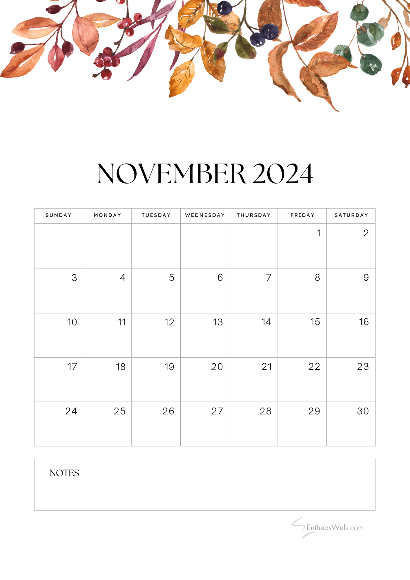 November 2024 Calendars EntheosWeb