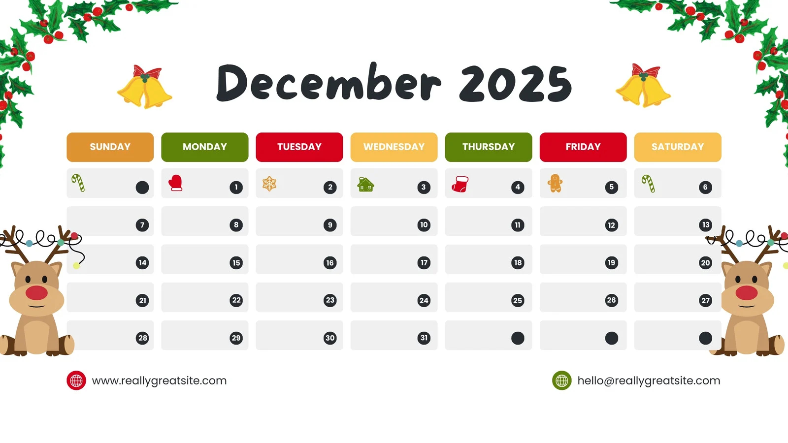 Page 4 Free Custom Printable Christmas Calendar Templates Canva