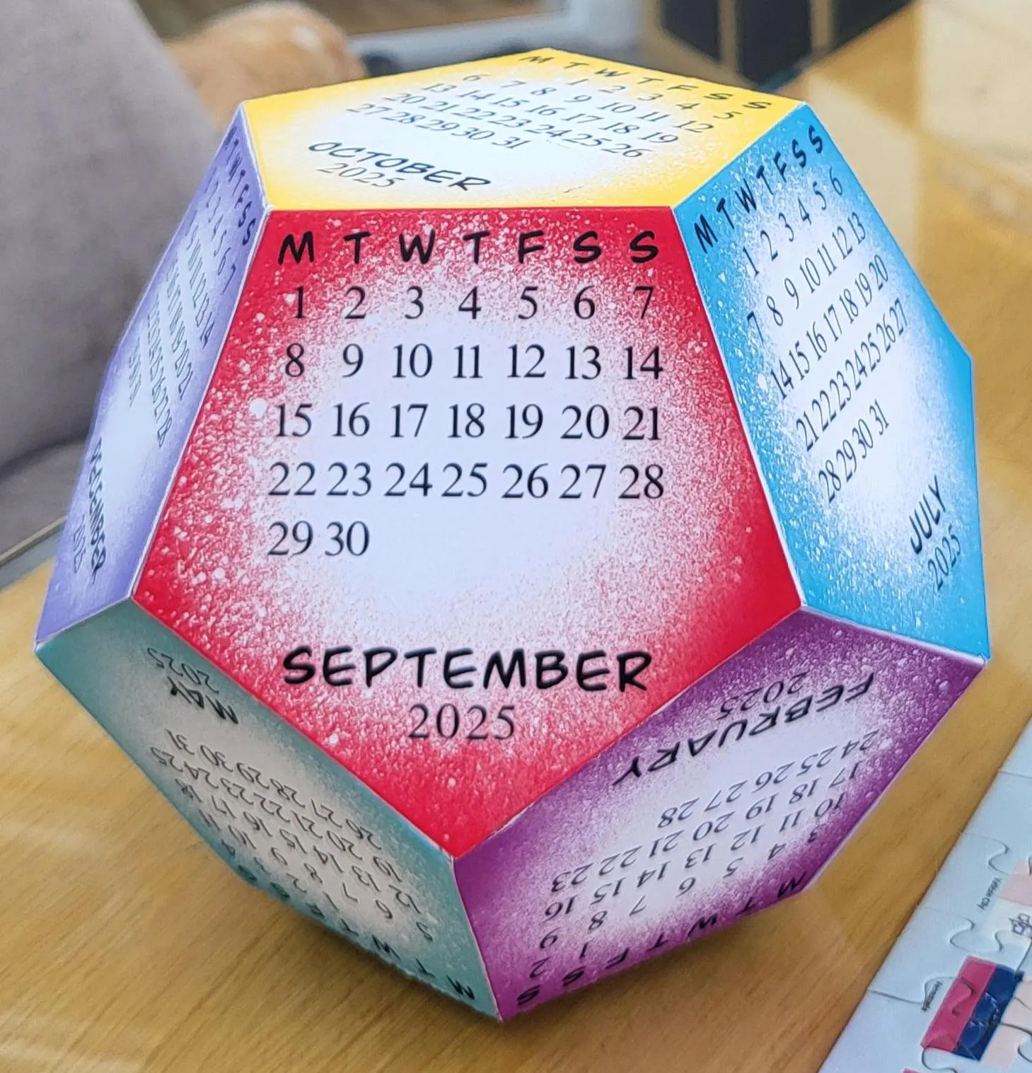 PDF JPEG Instant Download Templates To Print Cut And Make A Desktop Dodecahedron 2025 Calendar Great Christmas Gift By Sarah Trebilcock Etsy