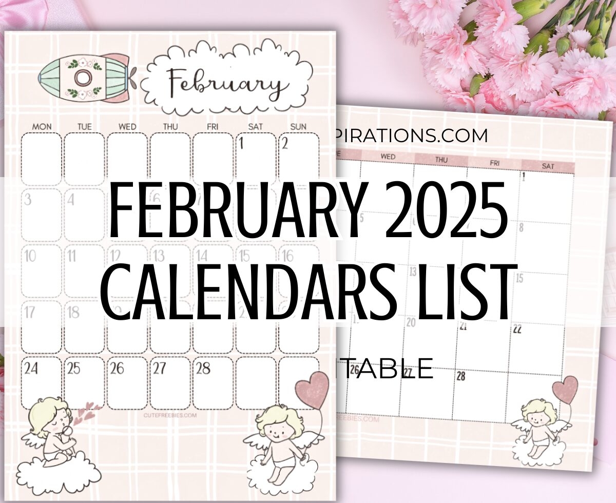 February Calendar Free Printable