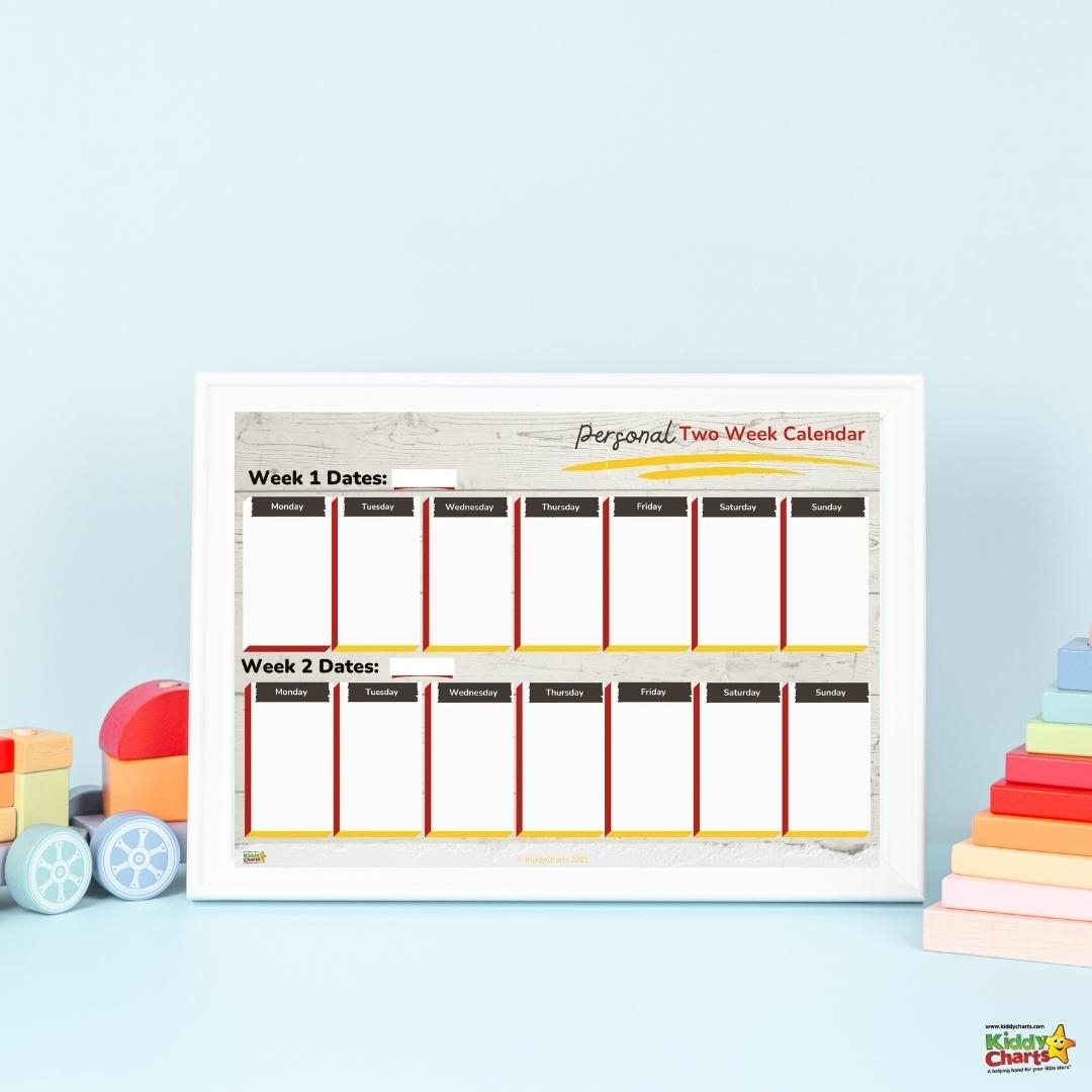 Printable 2 Week Calendar