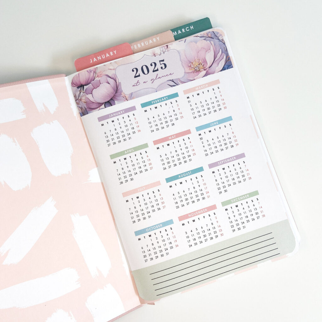 2025 Printable Calendar Watercolor