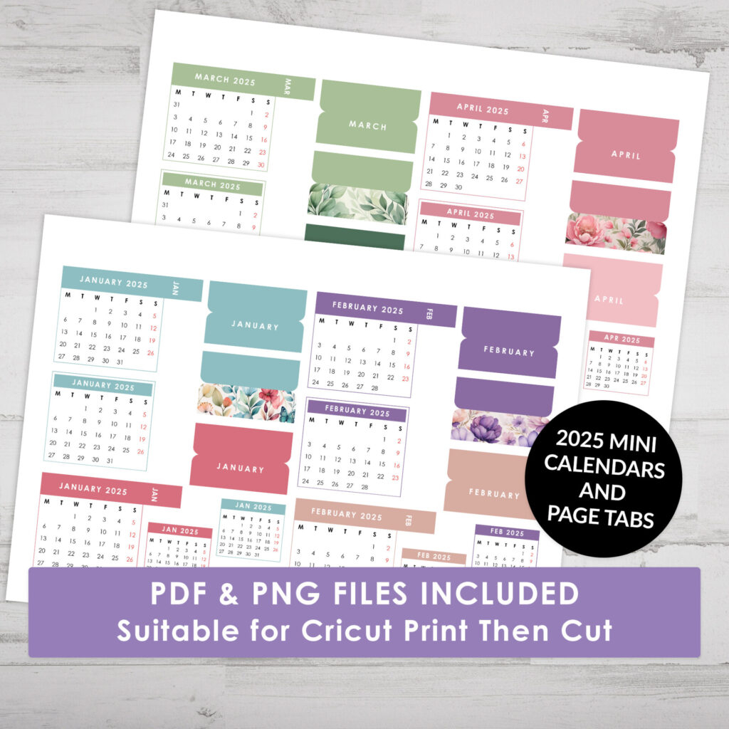 Small Printable Monthly Calendar 2025