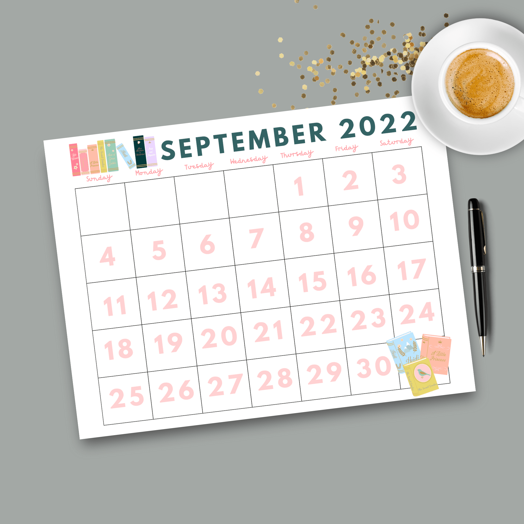 Printable Dated September 2022 Calendar Carrie Elle