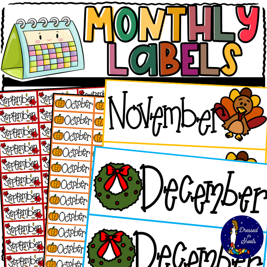 Free Printable Calendar Month Labels