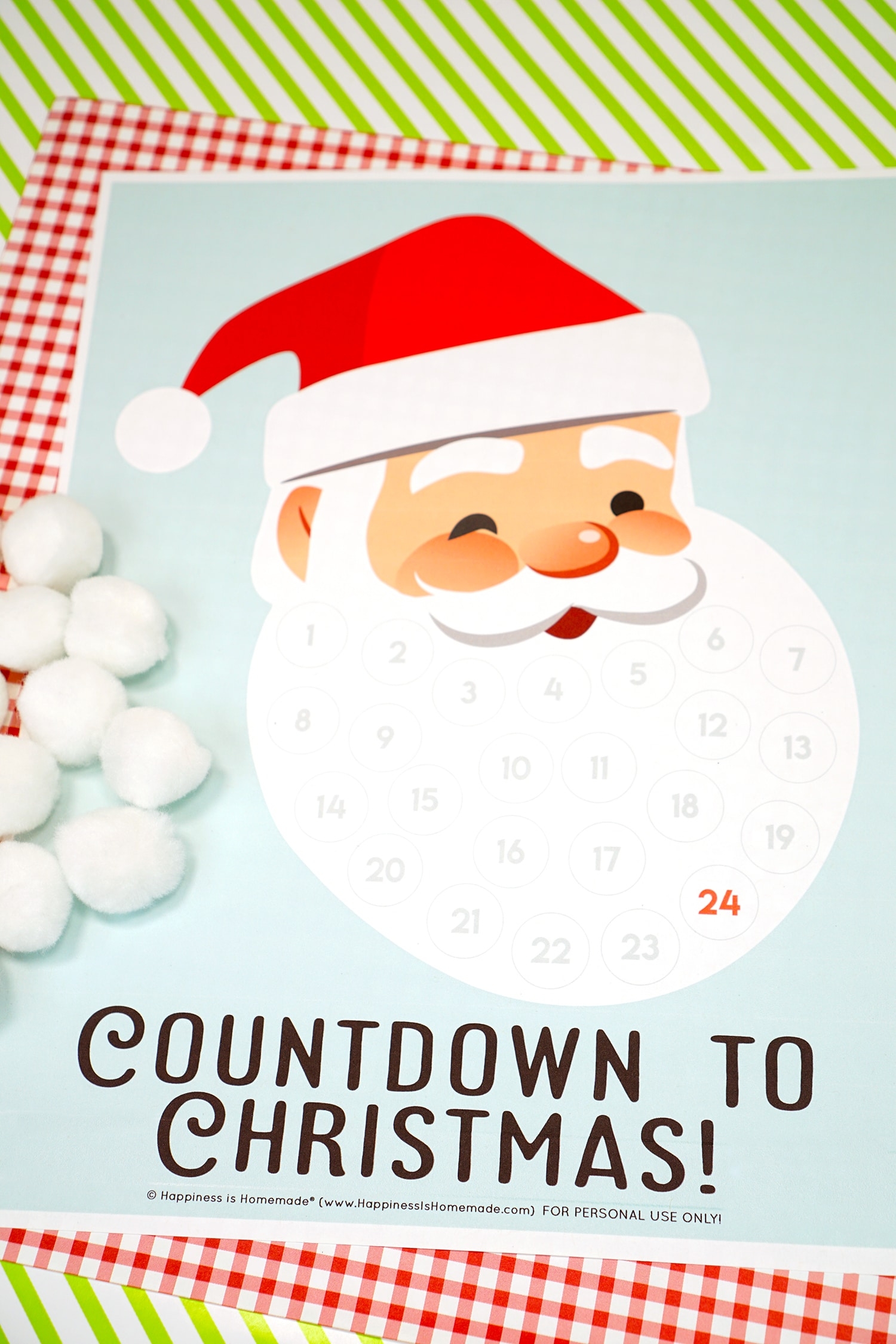 Printable Santa Avent Calendar