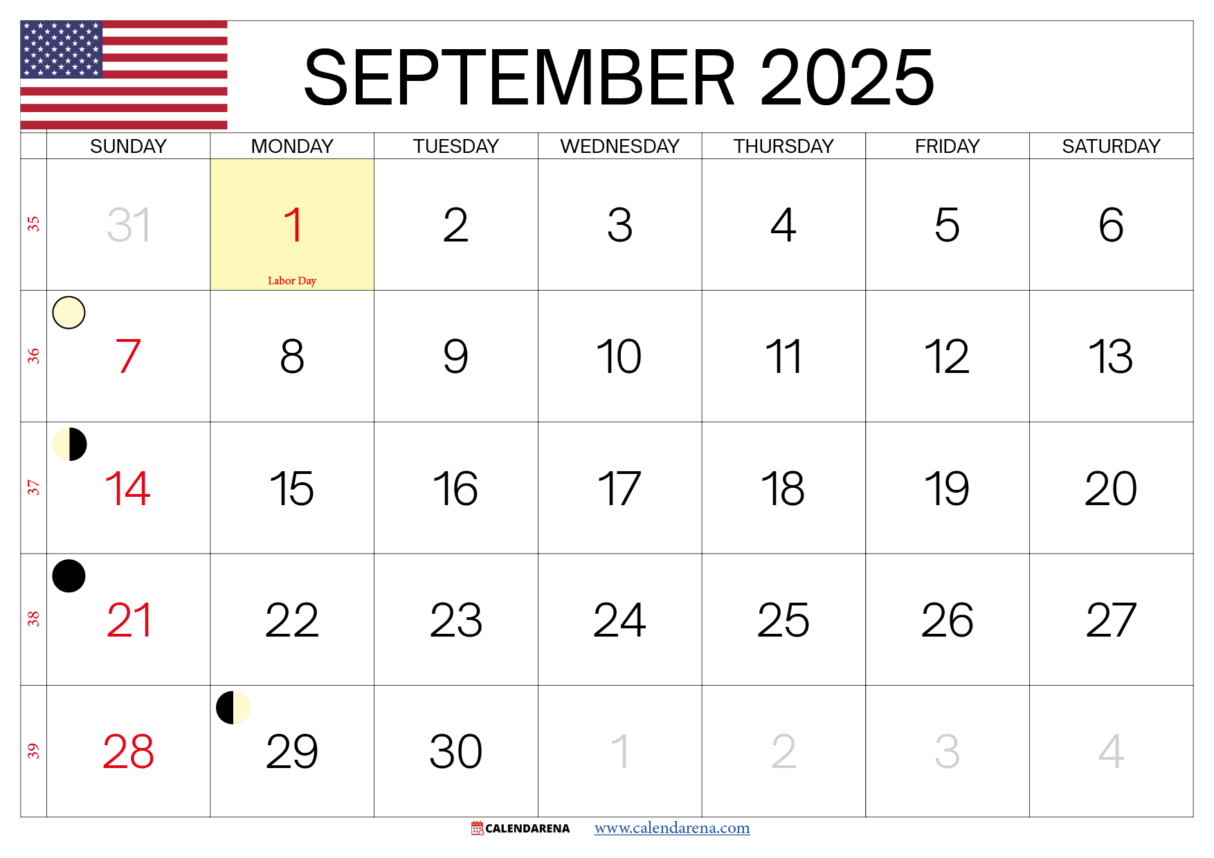 2025 Calendar With Moon Phases Printable